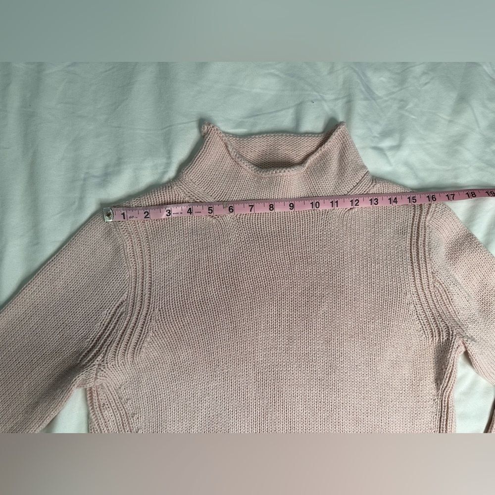 J.Crew Always Rollneck Sweater Pink Women’s Classic 100% Cotton Knit Pullover M - Picture 5 of 11